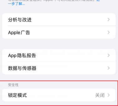 怒江苹果15服务网点分享iPhone15中的“锁定模式”有什么作用