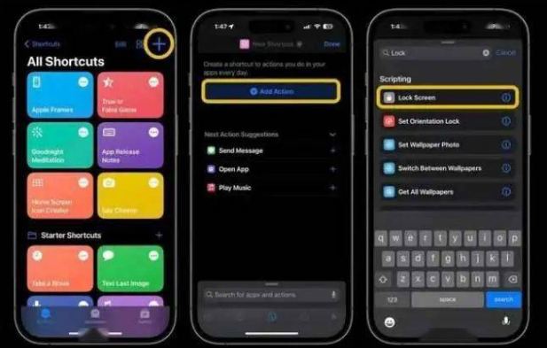 怒江苹果14锁屏维修店分享iPhone14升级iOS16.4后如何创建锁屏快捷方式 